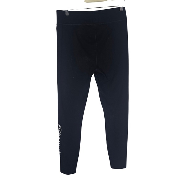 Champion Pants - Champion Script Logo Leggings Women Large Black Cotton‎ Blend Athleisure Sporty
